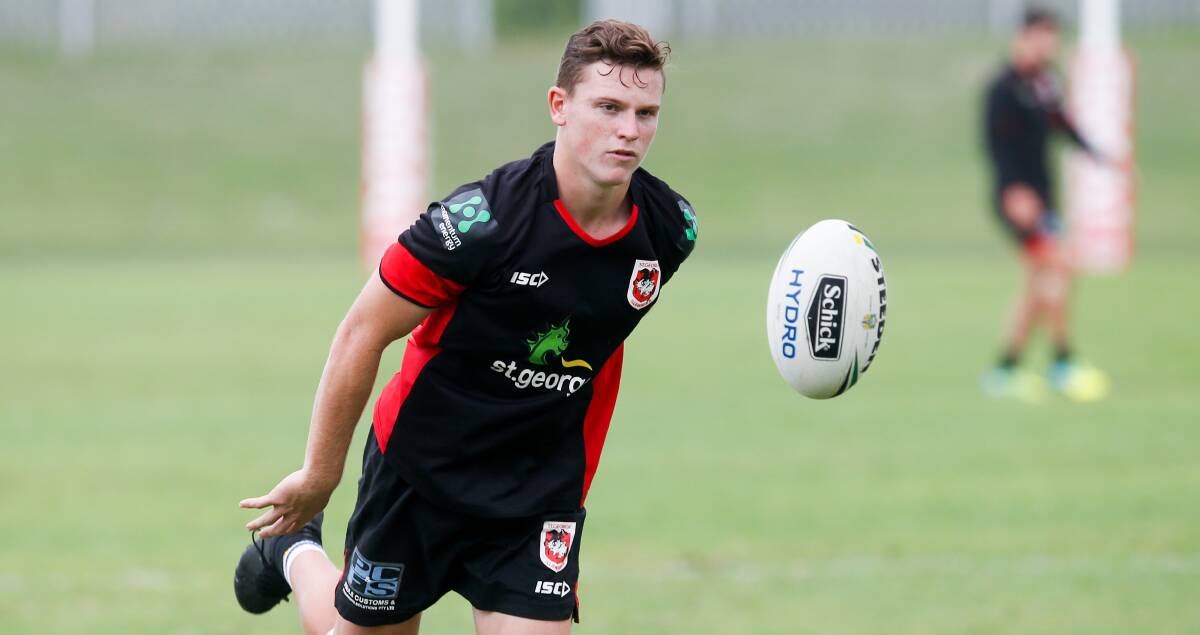 Speed to burn: Young Dragons star Jai Field training at Wollongong last season. Picture: Adam McLean