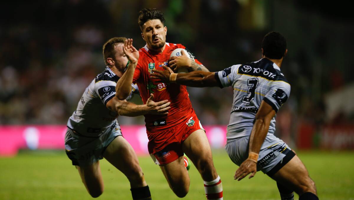 Leading the way: Dragons five-eighth and captain Gareth Widdop was outstanding as St George Illawarra downed North Queensland. Picture: Georgia Matts