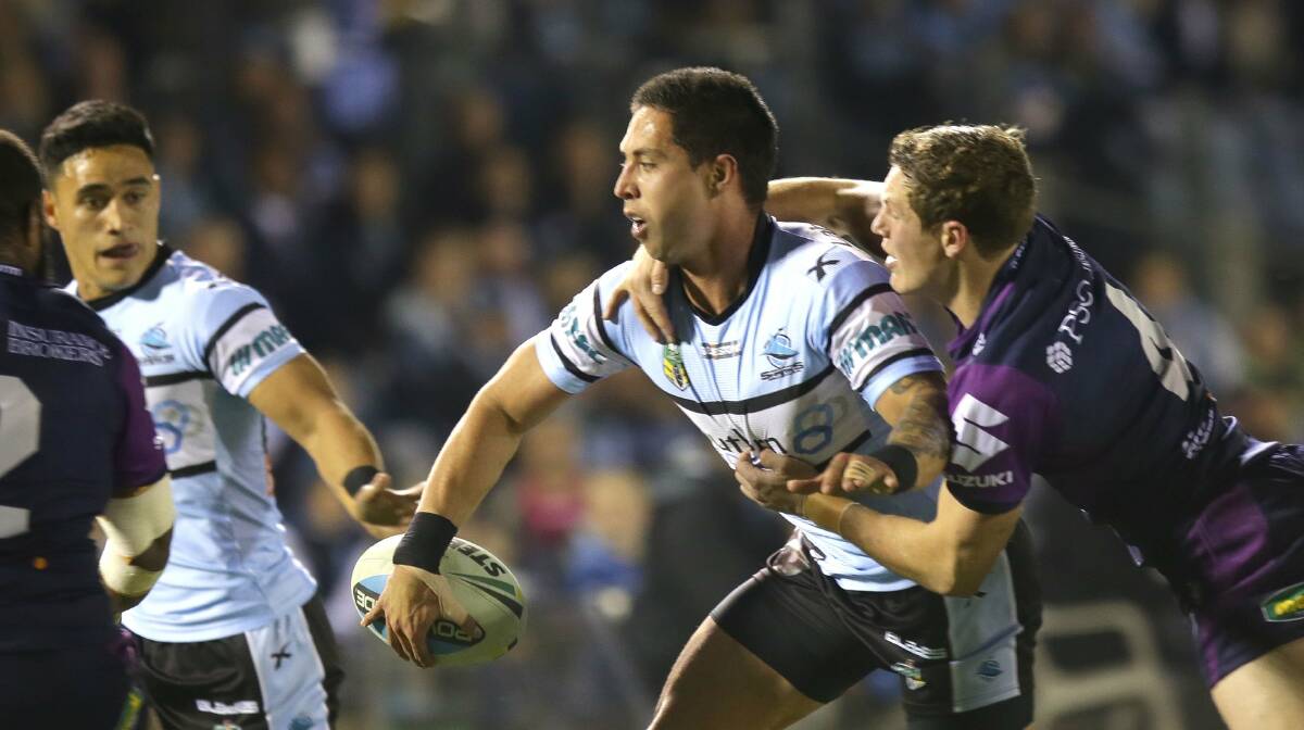 Called up: Sharks centre Gerard Beale. Picture: John Veage