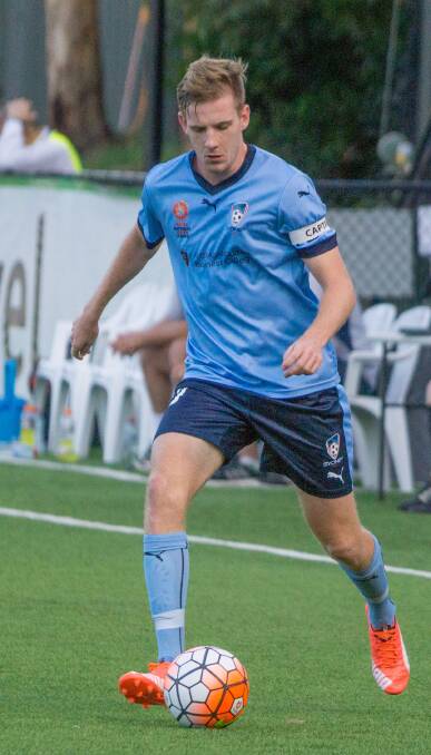 Fighting hard: Aaron Calver is determined to fight for his place at Sydney FC. The Sky Blues host Western Sydney on Saturday night. Picture: Jaime Castaneda