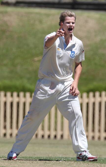 Future star: Steve Smith playing for Sutherland. Picture: John Veage