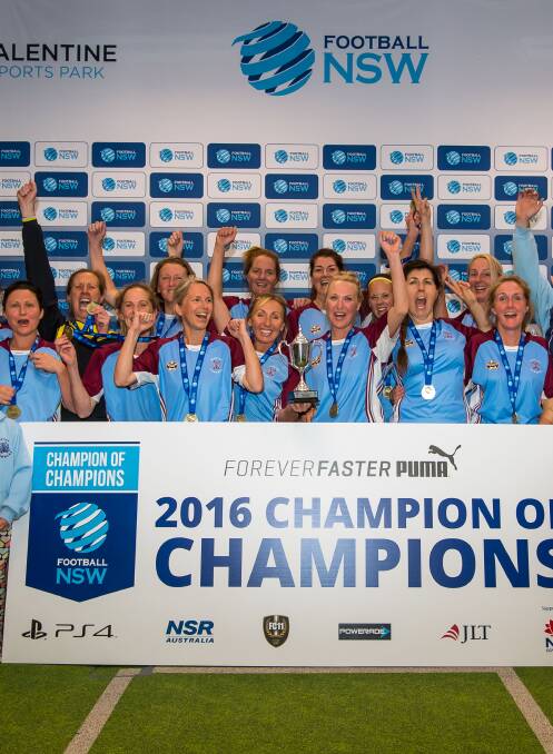 Marton Hammers over-30s women. Picture: George Loupis/Football NSW
