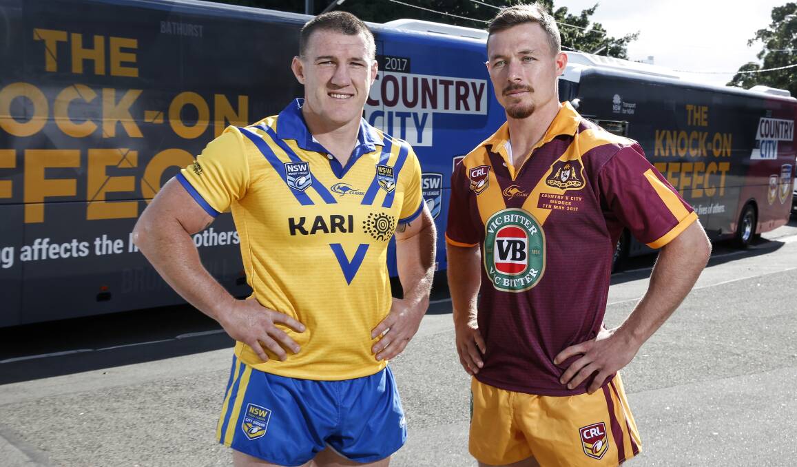 One to remember: Cronulla Sharks and former NSW captain Paul Gallen (left) will captain City Origin against Country. Picture: Grant Trouville/NRL Photos