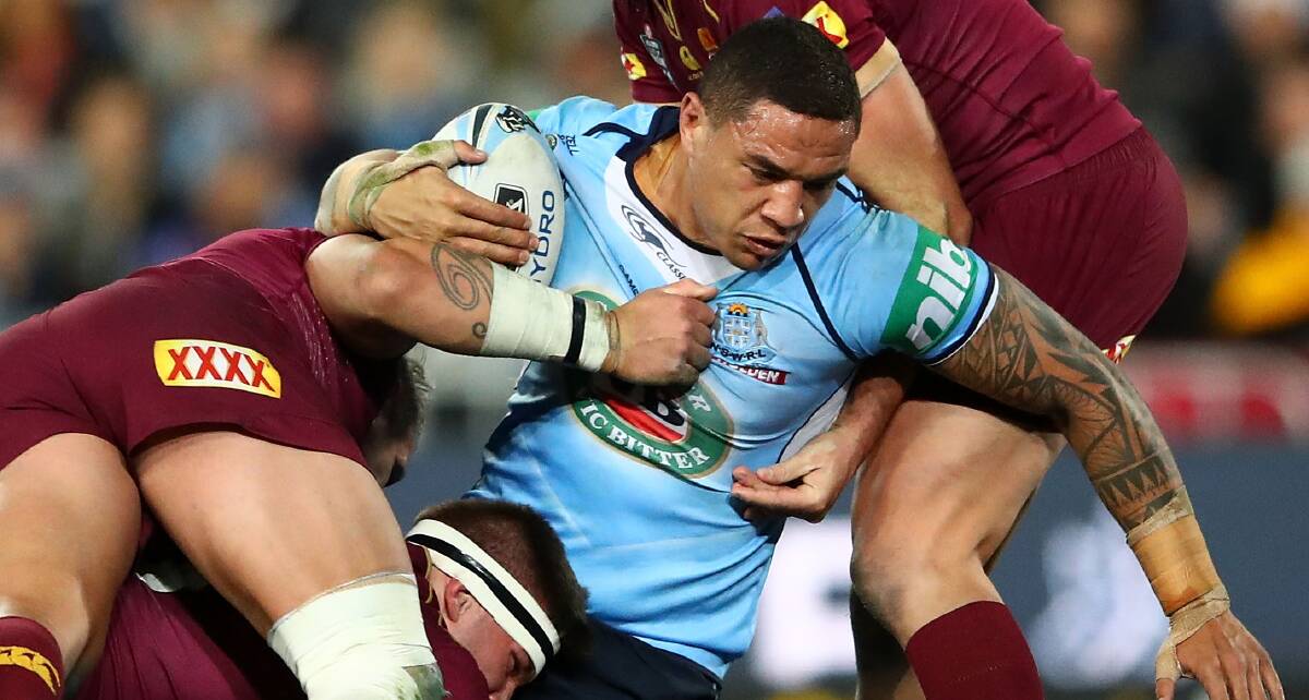 Star man: Tyson Frizell has been named to start at lock for NSW. Picture: Getty Images