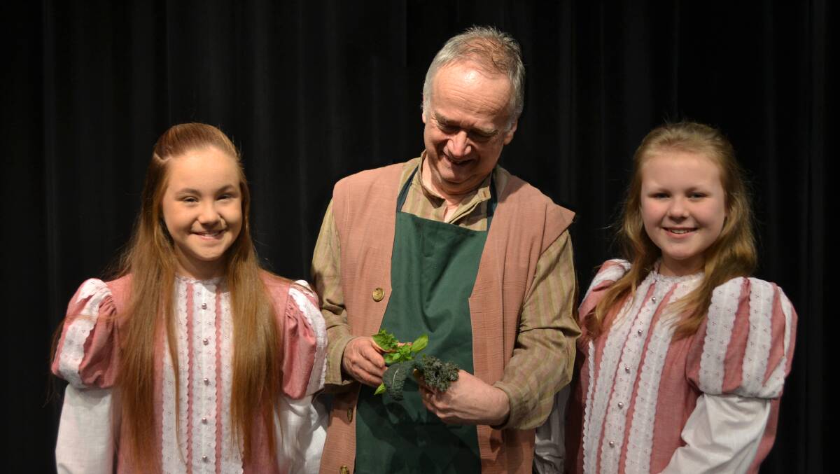 Secret Garden: Caitlin Frazer (left) with Neil Litchfield and Annie Henderson. Picture: Edward Rooke