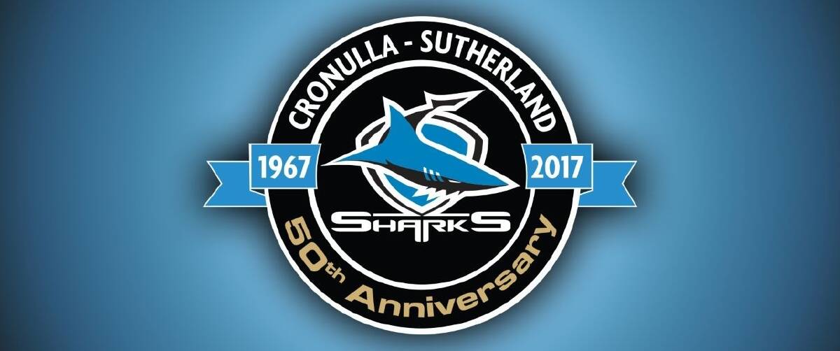 New look: Cronulla's 50th anniversary logo to be worn next season. Picture: Cronulla Sharks