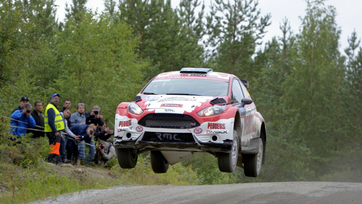 Lift off: Moscatt and Pedder in action in Finland. Picture: Supplied