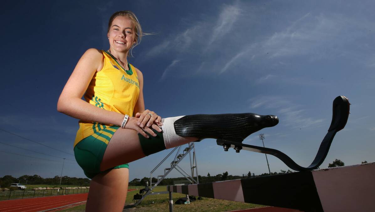 Off and jumping: Engadine's Sarah Walsh will compete in her first Paralympic Games in Rio in the long jump. Pictures: John Veage