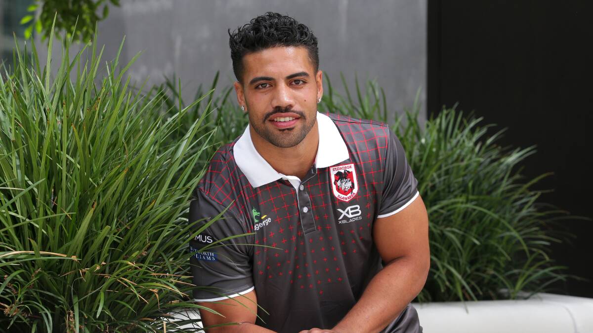 Up and coming: Dragons junior Hame Sele made his NRL debut last season and is looking for a big 2018. Picture: John Veage
