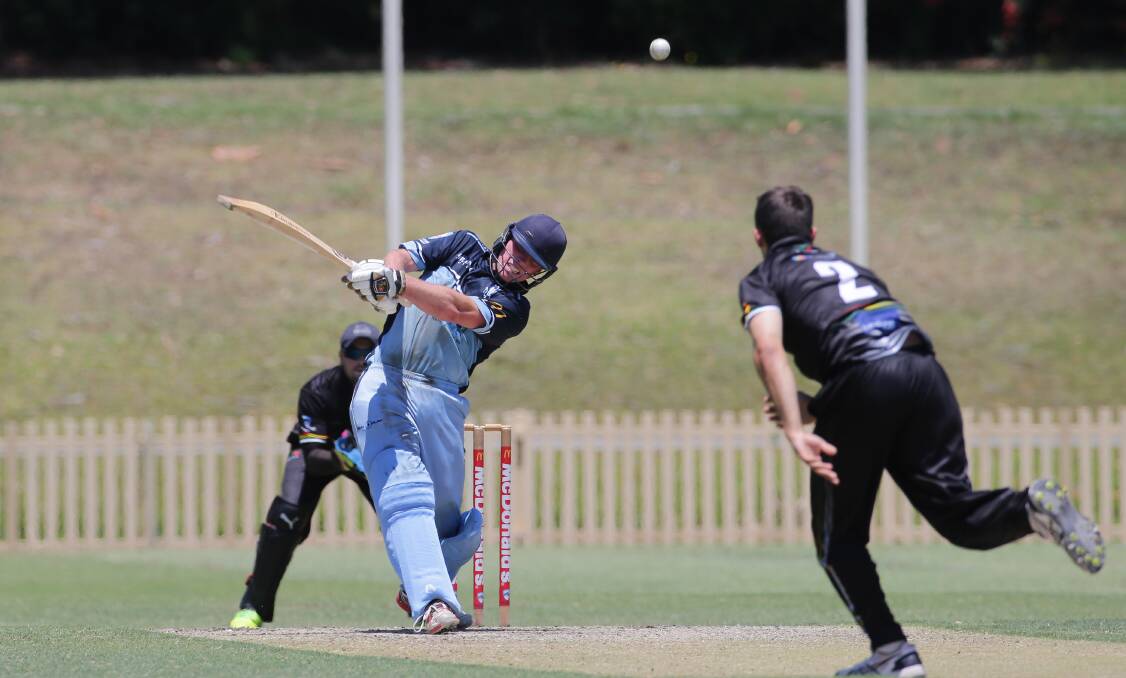 Big day out: Jamie Brown made 101 for Sutherland against Penrith at Glenn McGrath Oval on Saturday. Picture: John Veage
