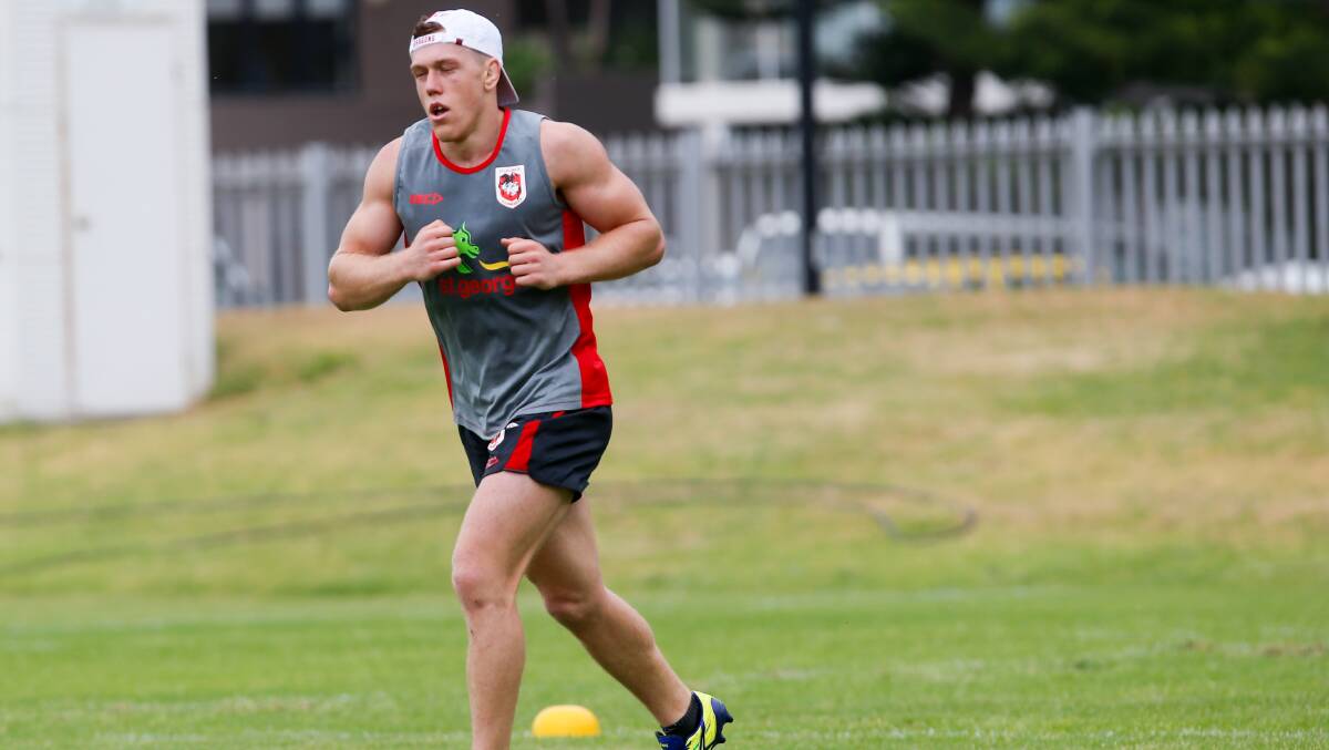 New hooker: Cameron McInnes during pre-season with the Dragons. Picture: Adam McLean