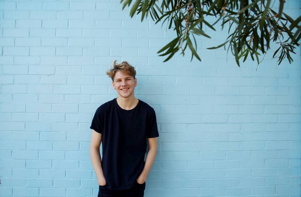 Creative: Zack Lewin, 16, is directing and producing his own play Star Crossed which will open at Shopfront Theatre next week. Picture: Chris Lane