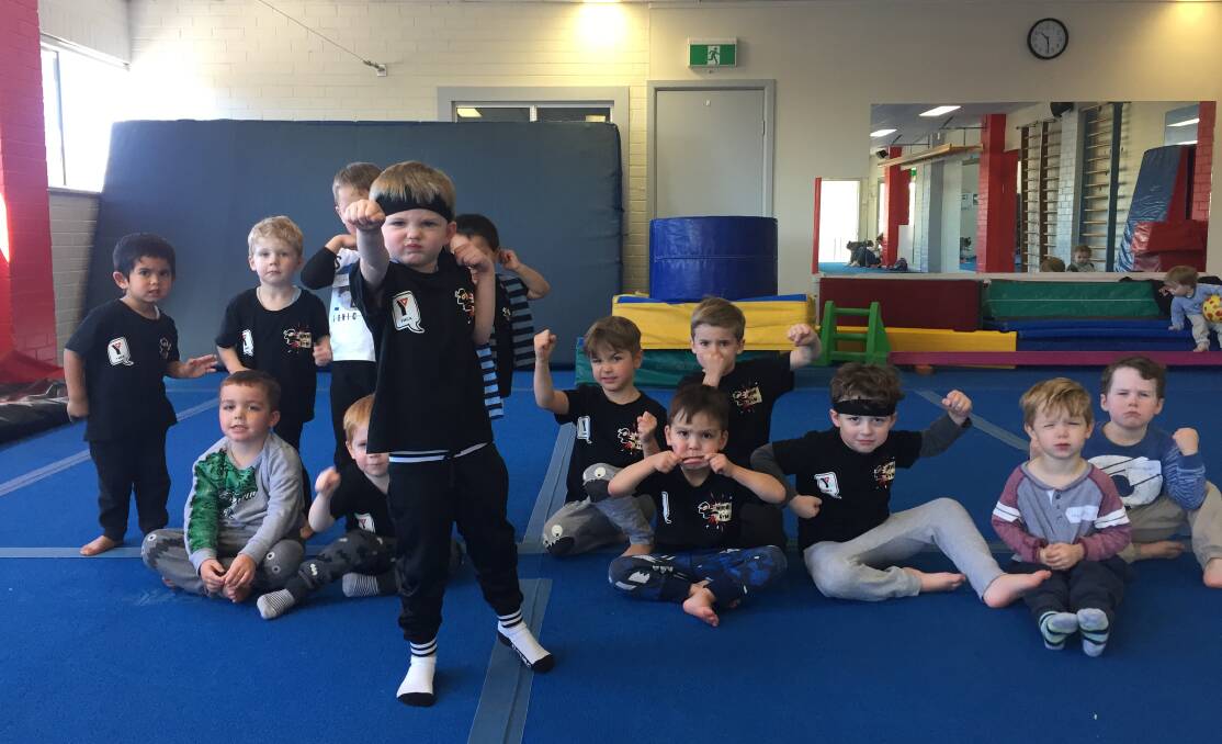 Ninjas: Children at the ninja class at YMCA Caringbah. Picture: Supplied