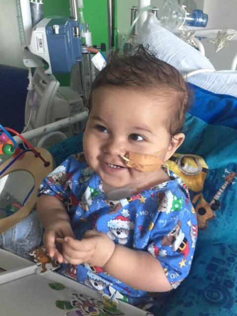 Battler: Toddler Nate Jones is battling a rare disease called Langerhans Cell Histiocytosis. Picture: Supplied