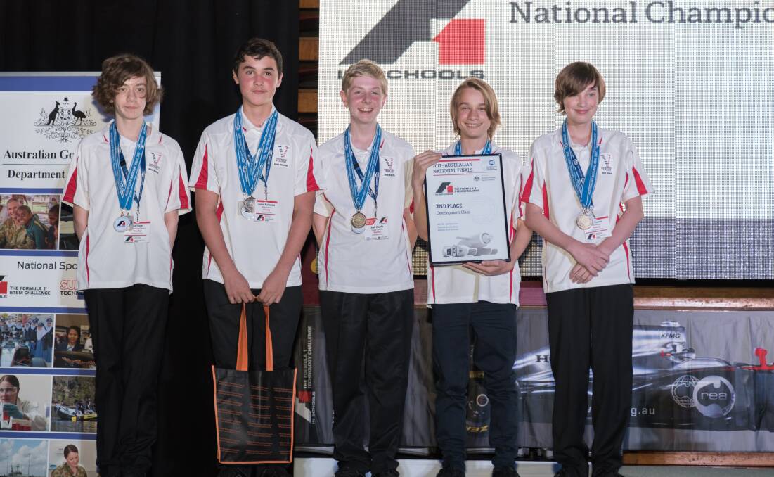 Second: Engadine High School's Velocity team at nationals. Picture: Supplied.
