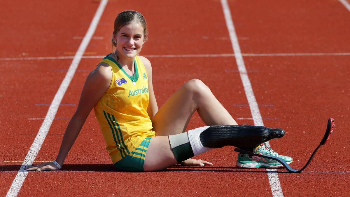 Young star: Engadine long jumper Sarah Walsh has graduated from Sydney Children’s Hospital. Picture: File