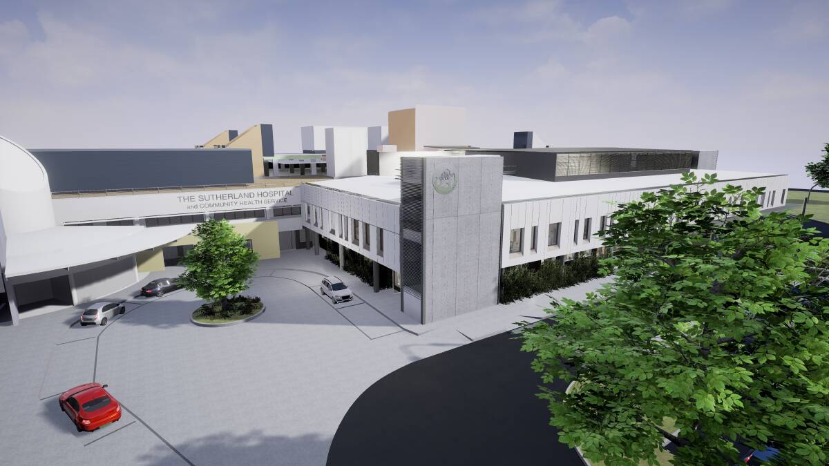 Artist impression: The new, three-storey emergency department is the building on the right side of the image. Picture: Supplied