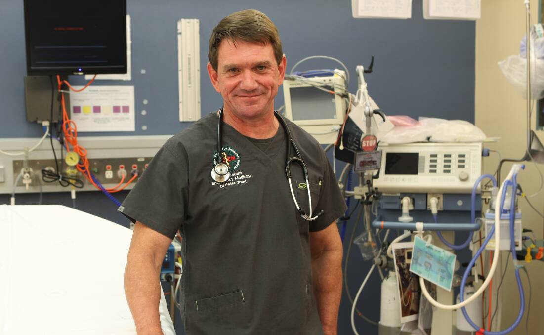 Busy: Dr Peter Grant, from the St George Hospital emergency department. Picture: Supplied