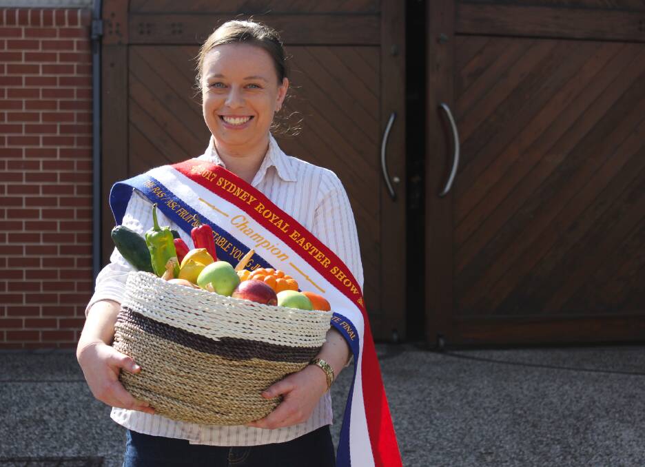 Top effort: Menai’s Sarah Waldron-Jones after winning her award at the Easter show. Picture: Supplied