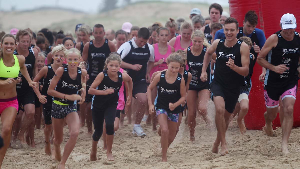 Beach run: Participants take part in the Jane McGrath Classic in 2015. Picture: Chris Lane