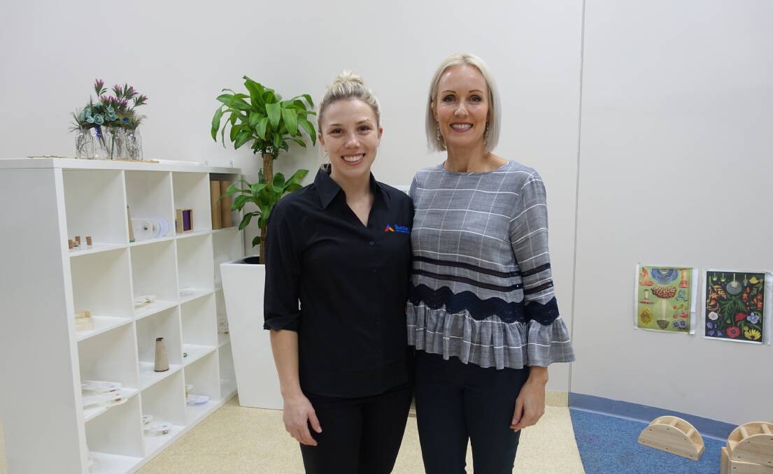 New menu: Guardian Early Learning Caringbah Centre manager Hannah Barnett (left) with dietitian Vanessa Schuldt. Picture: Supplied