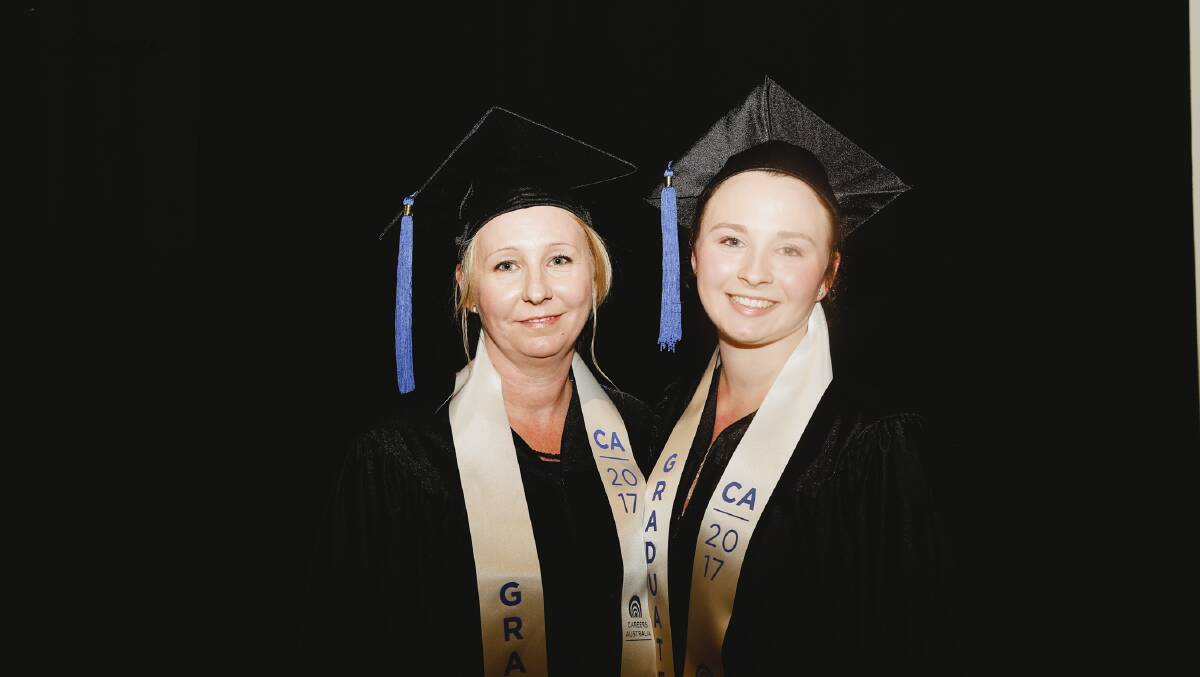 Nurses: Jody and daughter Chrystal Kavanagh after graduating this month. Picture: Supplied