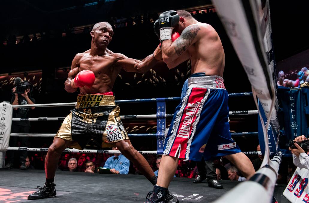 Solid: Sakio Bika, from Kogarah, claimed a unanimous decision victory. Picture: Warren S Photography