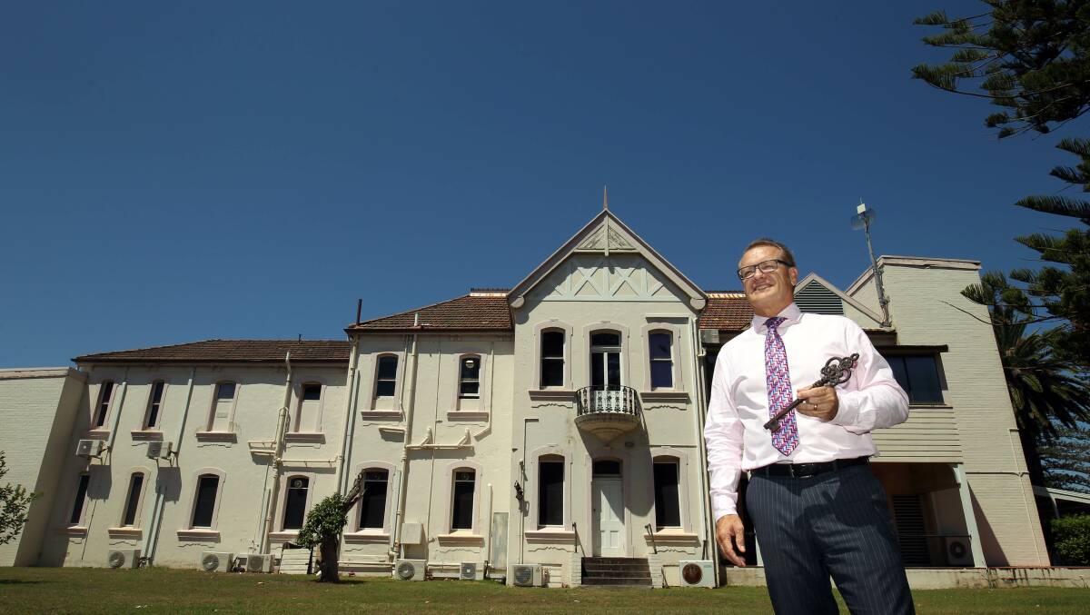Historic: The Scots College principal Dr Ian Lambert in front of Primrose House. Picture: Chris Lane
