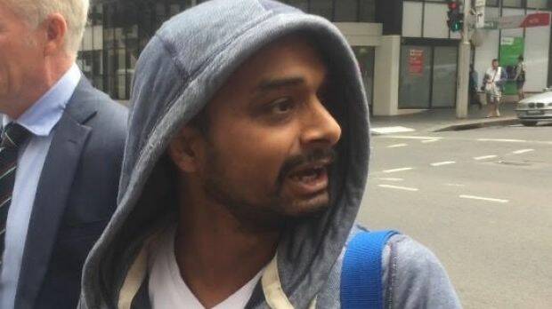 Pardeep Lohan outside court, where he was charged with people trafficking. Photo: Lucy Cormack
