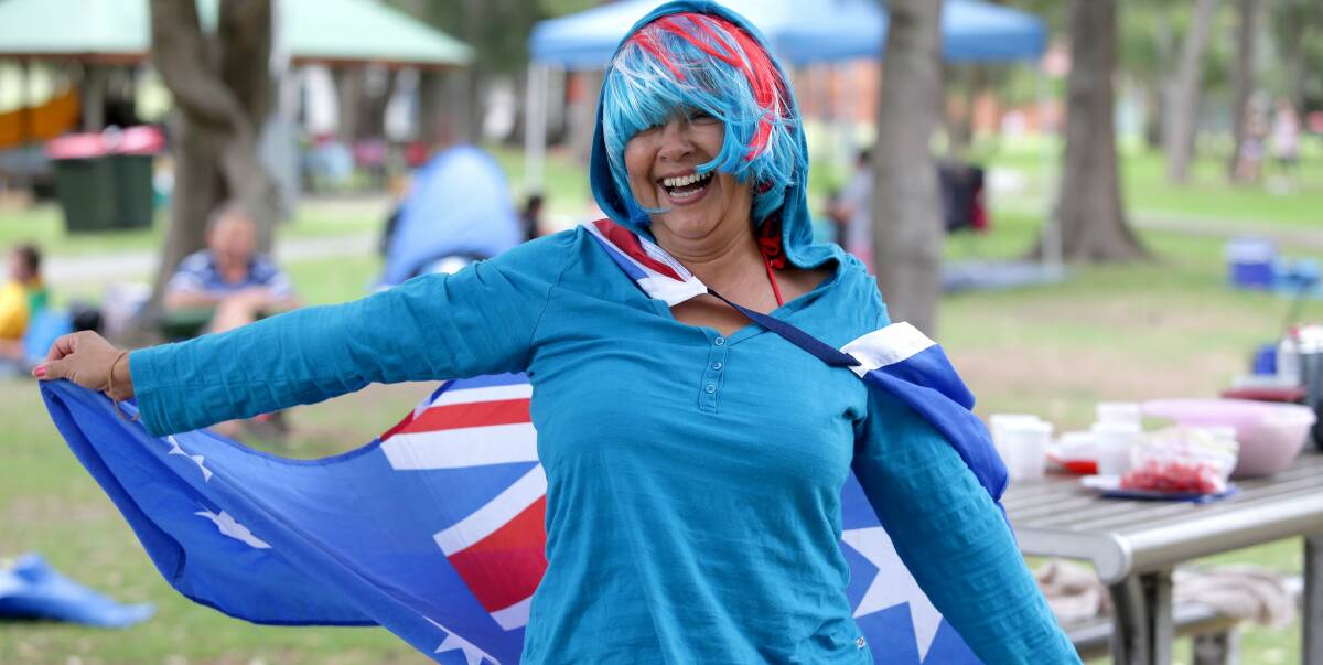 Aussie spirit: Elvire Offerbeek celebrates Australia Day at Carss Bush Park last year. Picture: Jane Dyson