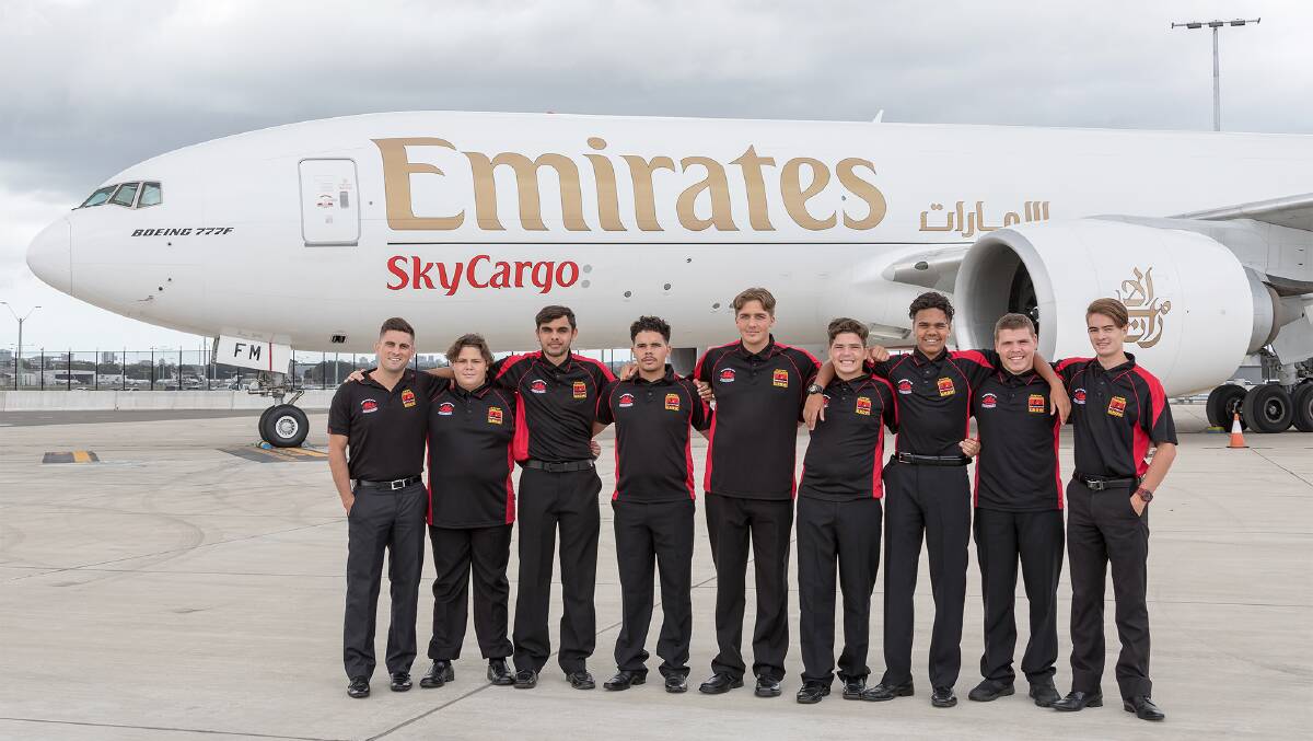 Up close and personal: Endeavor Academy students at Sydney Airport. Picture: Supplied