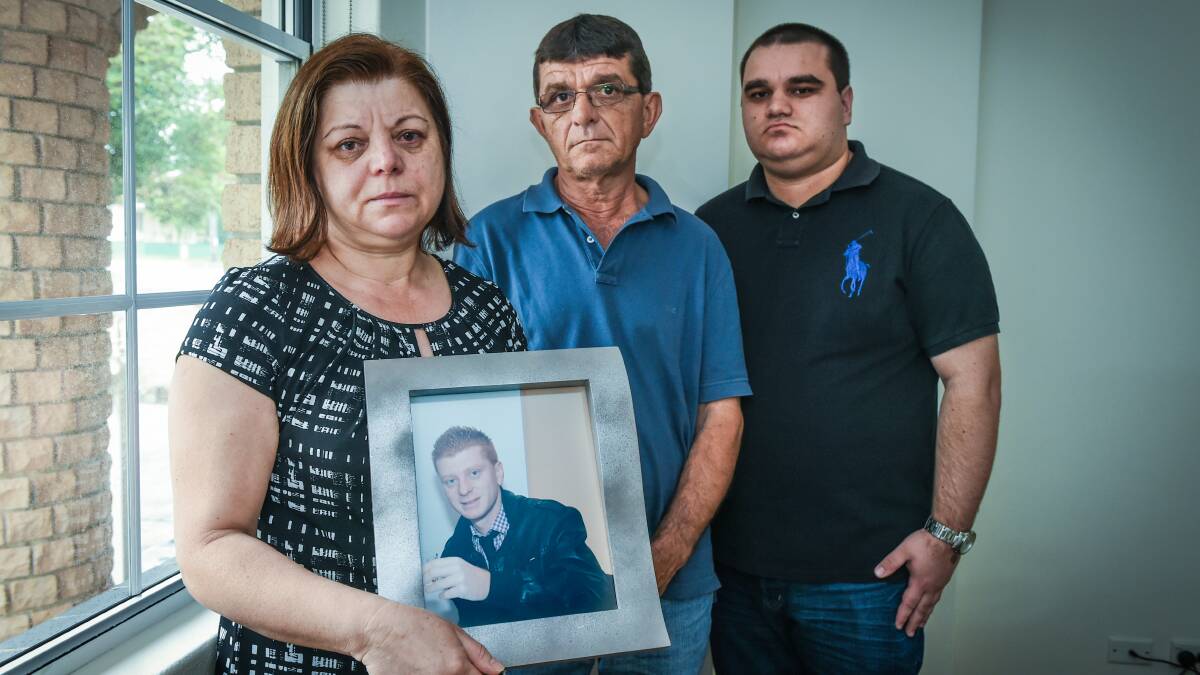 Hopeful: Sylvia and David Veljanovski with son Jim. They hope for the return of their missing son Nick. Picture: Brendan Esposito
