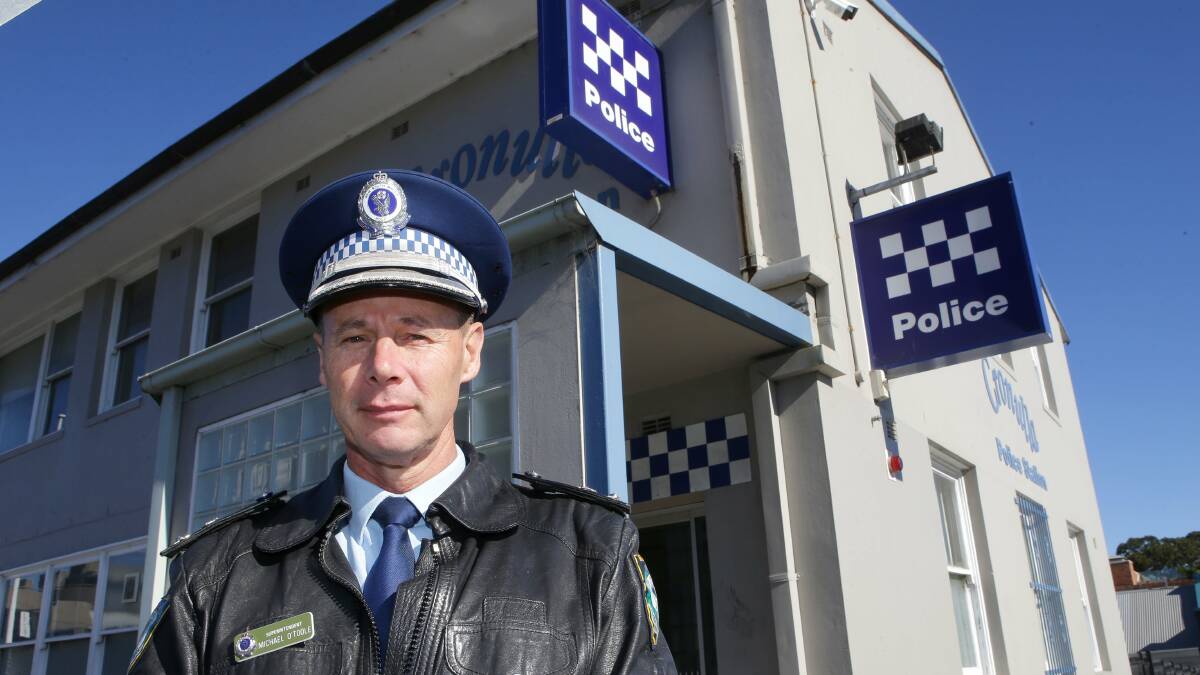 Staff increase: Miranda Commander Michael O'Toole has beefed up staff at Cronulla police station. Picture: John Veage