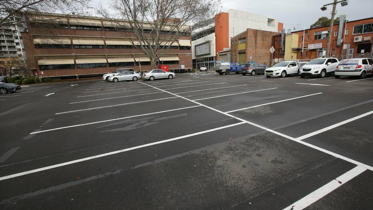 Delayed: The existing York Street car park had plenty of free spaces early on Thursday morning. Picture: John Veage