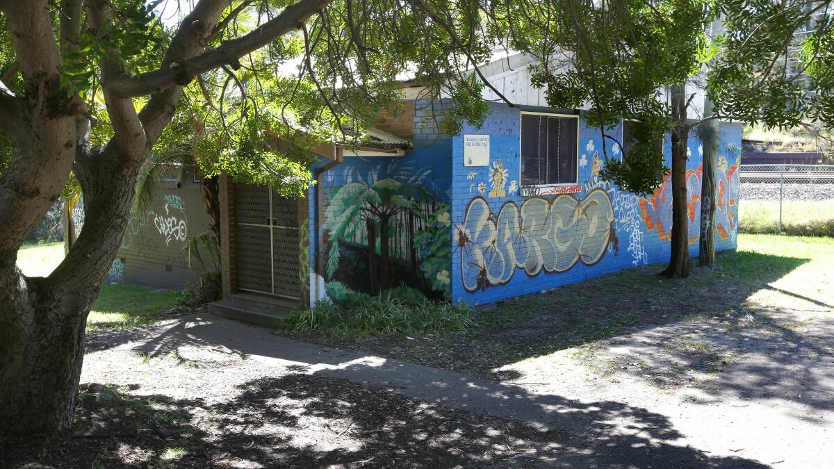 Vandalised: The Kogarah Girl Guides building on Station Street is one of the sites nominated as part of Graffiti Removal Day. Picture: John Veage