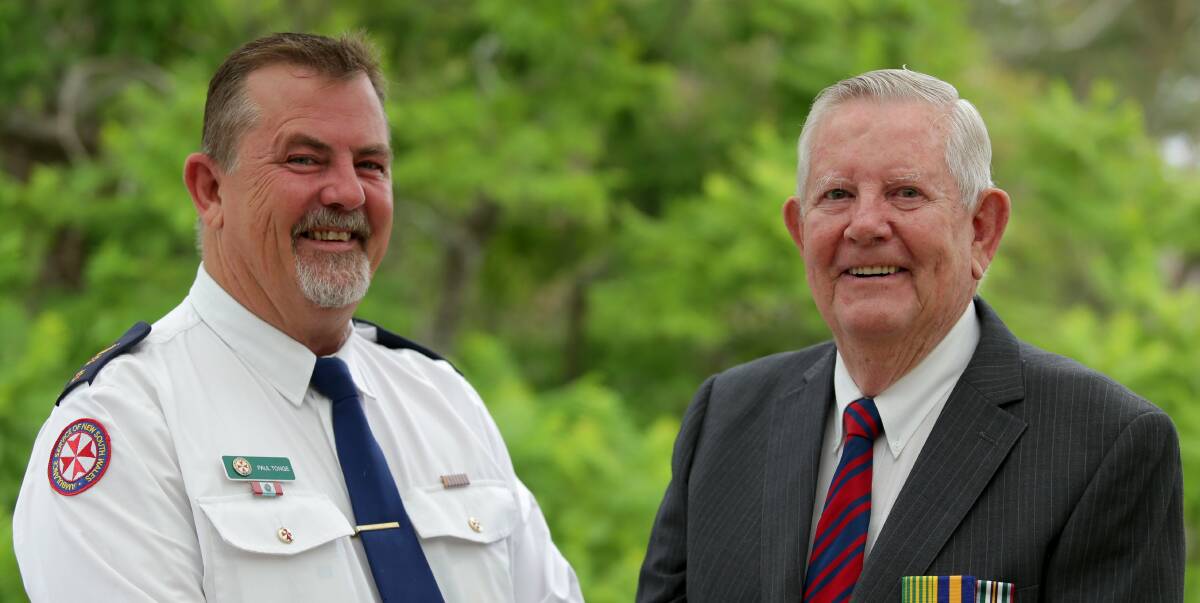 Recognised: Son and father Paul and Ben Tonge who have both received medals in Australia Day honours. Picture: Jane Dyson.