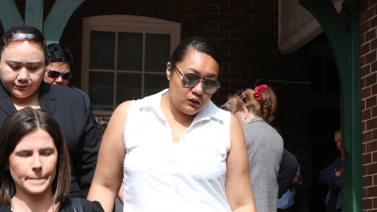 In court: Puipuimaota Galuvao arrives at Kogarah Court in October 2014. Picture: Peter Rae.