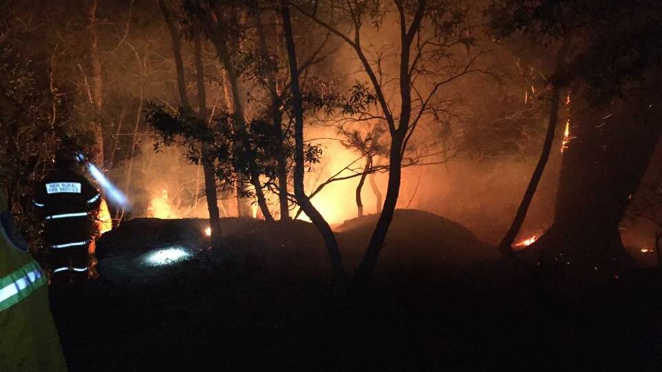 Rural Fire Service crews respond to a fire at Woronora overnight. Pictures: Sutherland Shire Rural Fire Service