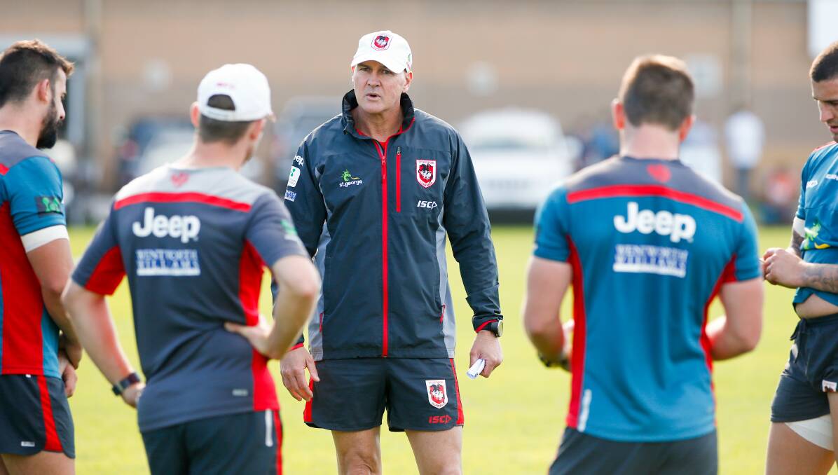 STAYING ON: Coach Paul McGregor will remain at the Dragons' helm next year following a review of the club's poor 2016. Picture: Adam McLean