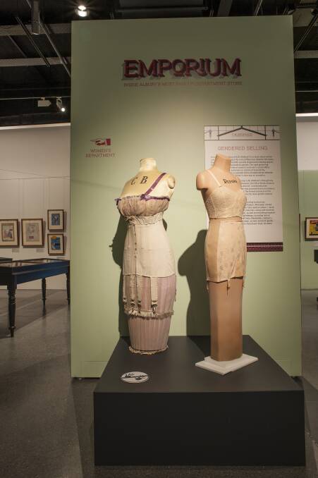For ladies only: Garments on display.