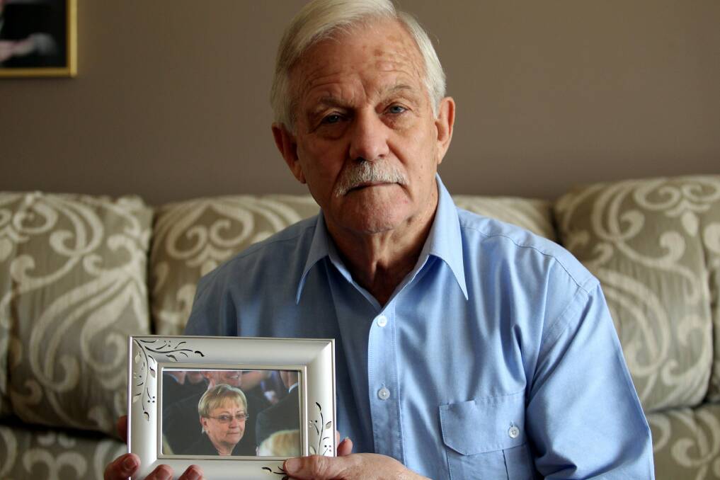 Giving after life: Jim Macbeth with a photo of his wife Marlene, who supported organ donation. Picture: Chris Lane