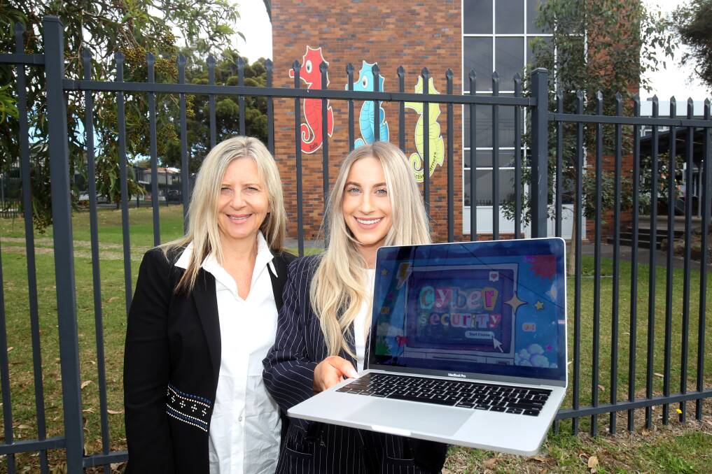 Mother and daughter Tina and Chantelle Ralevska launched Psyber, a start-up that educates schools about cybersecurity risks and how to avoid data breaches. Picture by Chris Lane