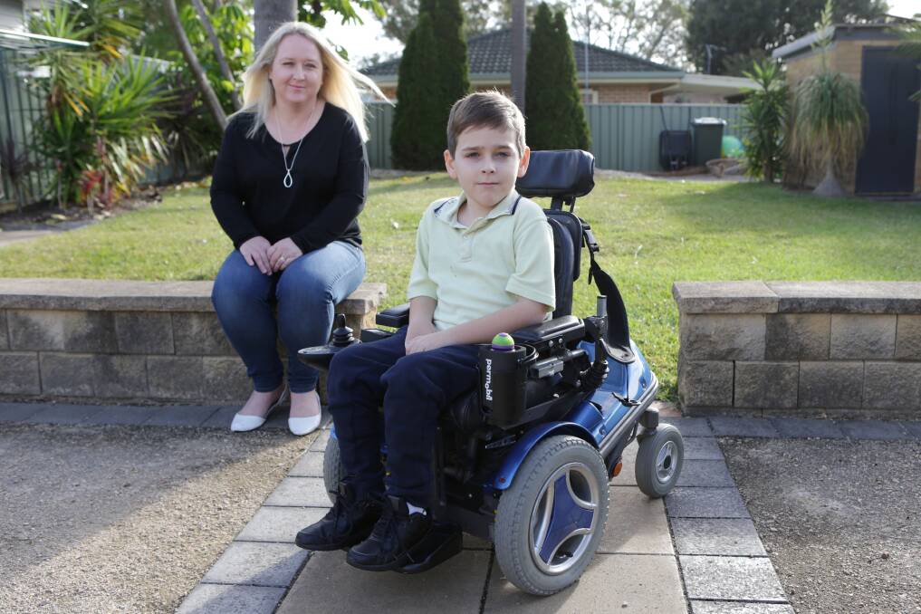 Life-changing: Belinda Wormleaton's son Thomas, 8, who has spinal muscular astropy type 2, will benefit from a newly-funded drug to help treat the condition. Picture: John Veage
