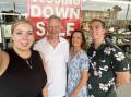 Greg and Susan Young with their children Lauren and Matthew at Mortdale Wholesalers, which is closing after 57 years. Picture supplied