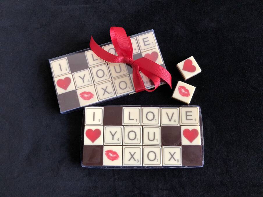 Game of love: Personalised Scrabble messages.