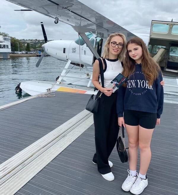 Hanna Babycheva with her daughter in Sydney. Picture supplied