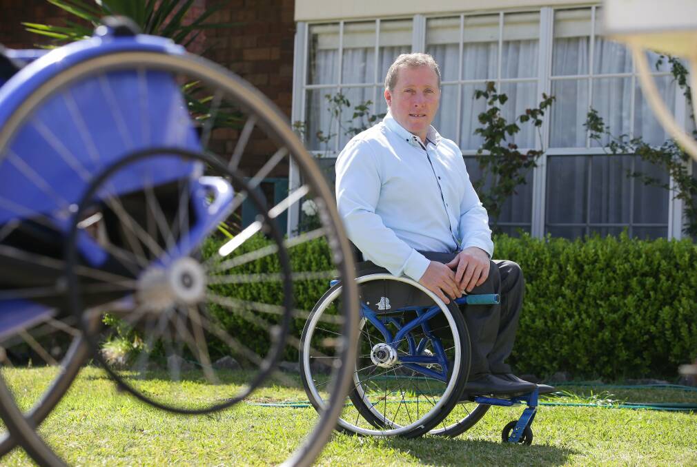 Return gesture: Shanon Bates is raising money for spina bifida. Picture: John Veage