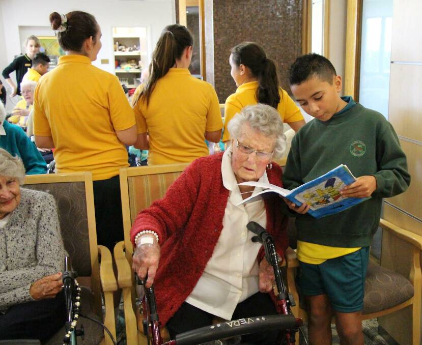 Interaction: Taren Point Public School has been visiting a community retirement village as part of an inter-generational program.