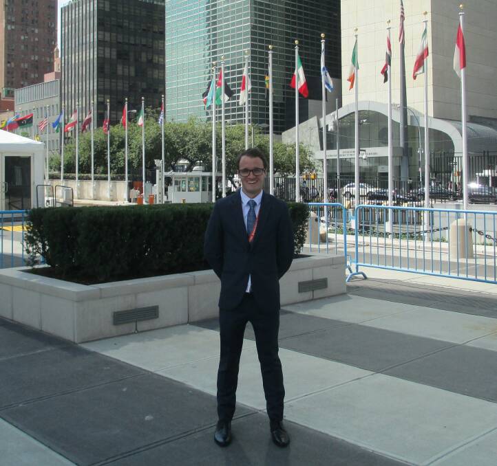 Representing Australia: Michael Donohoo had the opportunity to speak about environmental sustainability at the United Nations headquarters in New York.