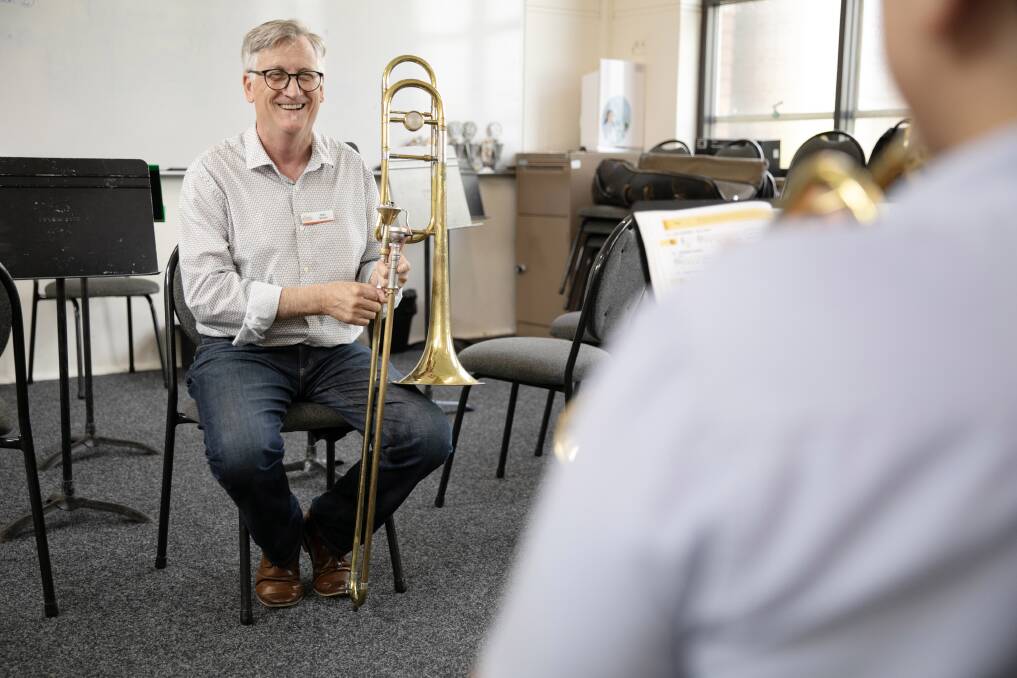 The former band master of St Patrick's College Sutherland, Mark Brown, who was also a student of the school, has returned to teach music. Picture supplied